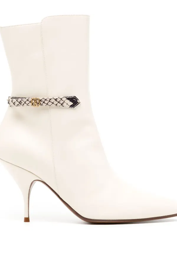 Bally Odeya läderstövlar 85 mm - Neutral