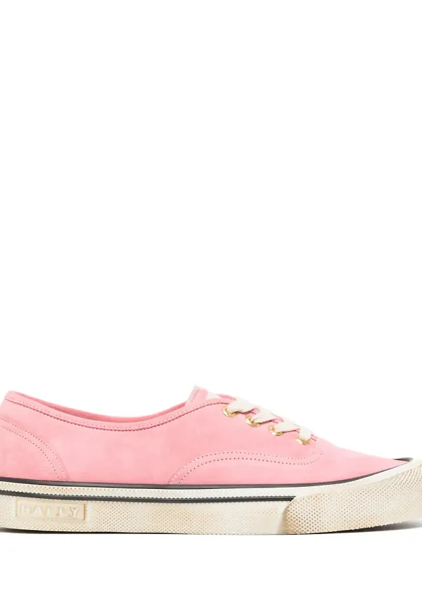Bally sneakers med randig kant - Rosa