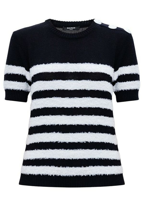 Balmain - Stickade tröjor & koftor - Svart - Dam - Storlek: M,S,Xs,2Xs