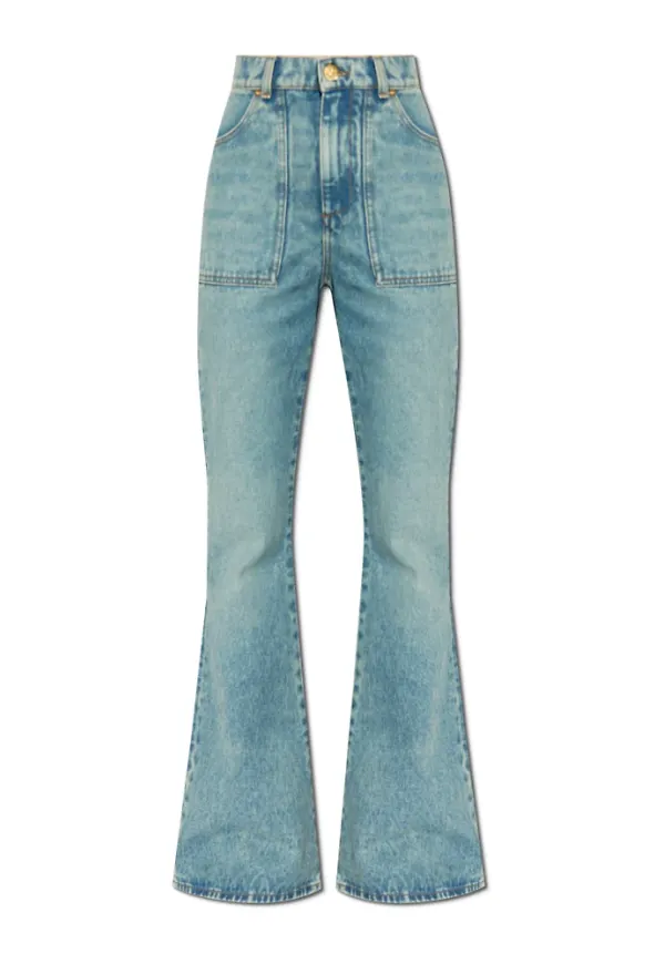 Balmain, Jeans, Dam, 2Xs, Denim, Utställda jeans