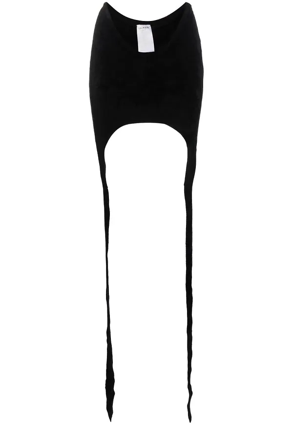Balmain asymmetrisk minikjol - Svart