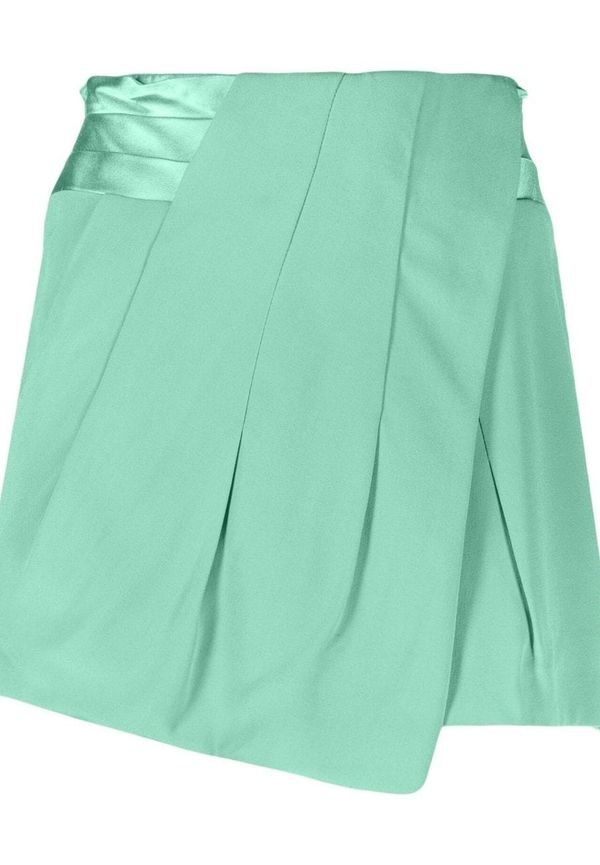 Balmain asymmetriska shorts med plisserad panel - Grön