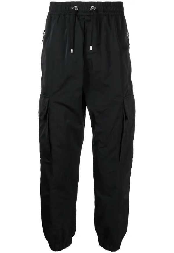 Balmain avsmalnande cargobyxor - Svart