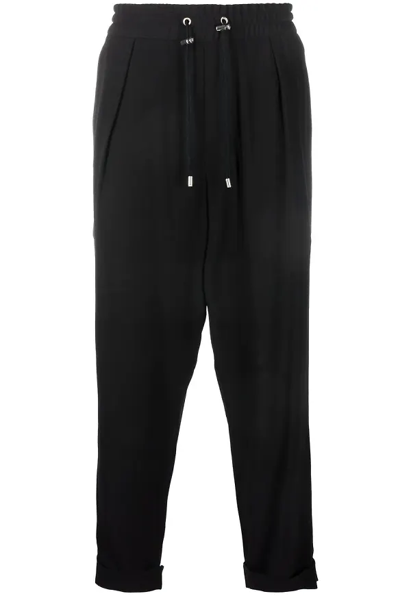 Balmain avsmalnande sweatpants med lös passform - Svart