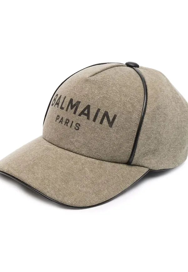 Balmain B-Army keps med rulåkant - Grön