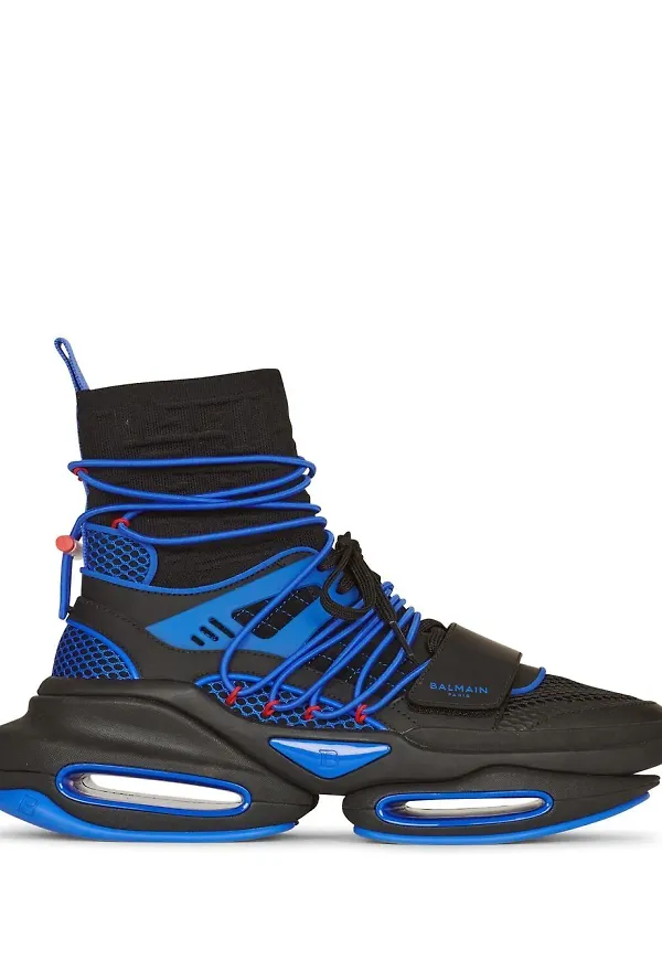 Balmain B-Bold höga sneakers - Blå