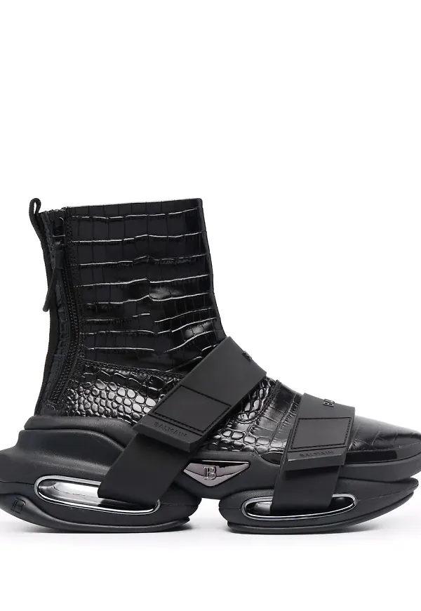 Balmain B-Bold höga sneakers - Svart