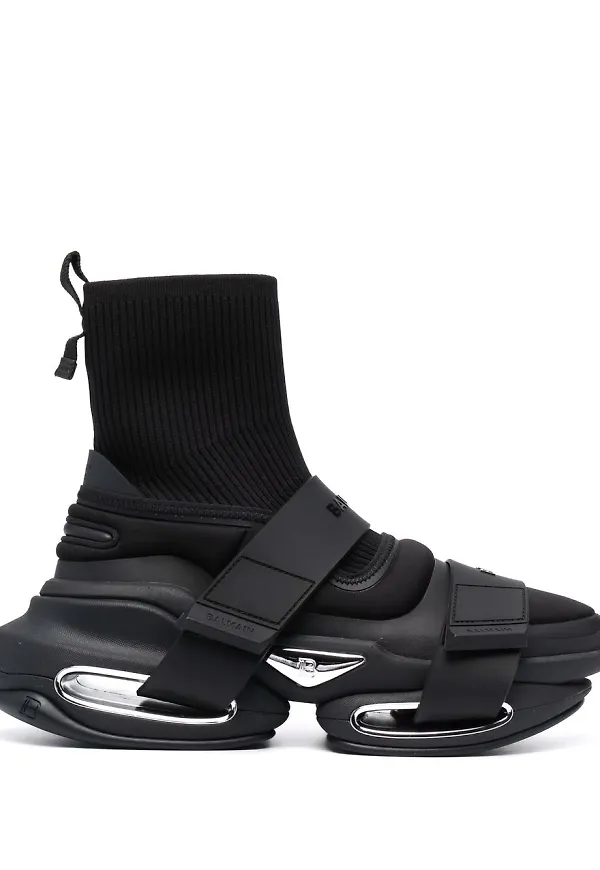 Balmain B-Bold höga sneakers - Svart