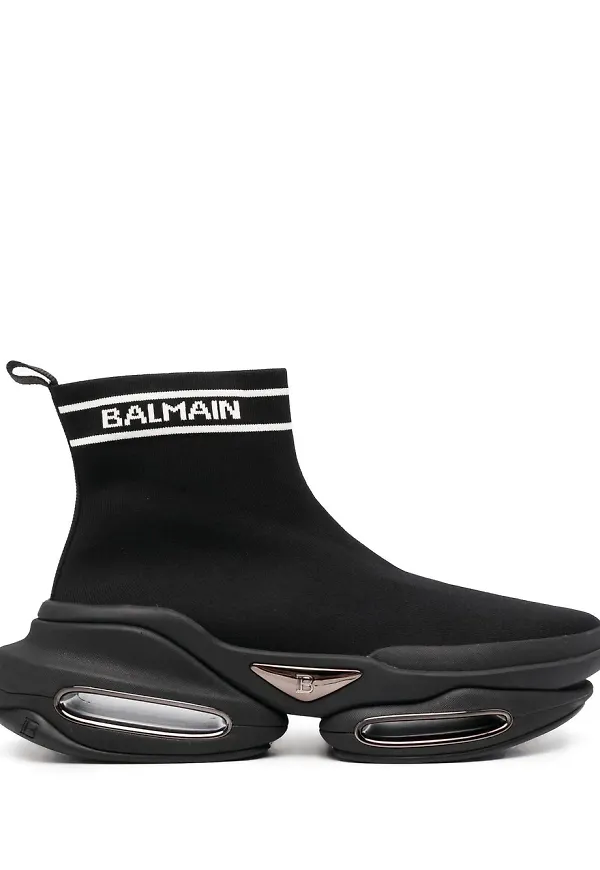 Balmain B-Bold höga sneakers - Svart