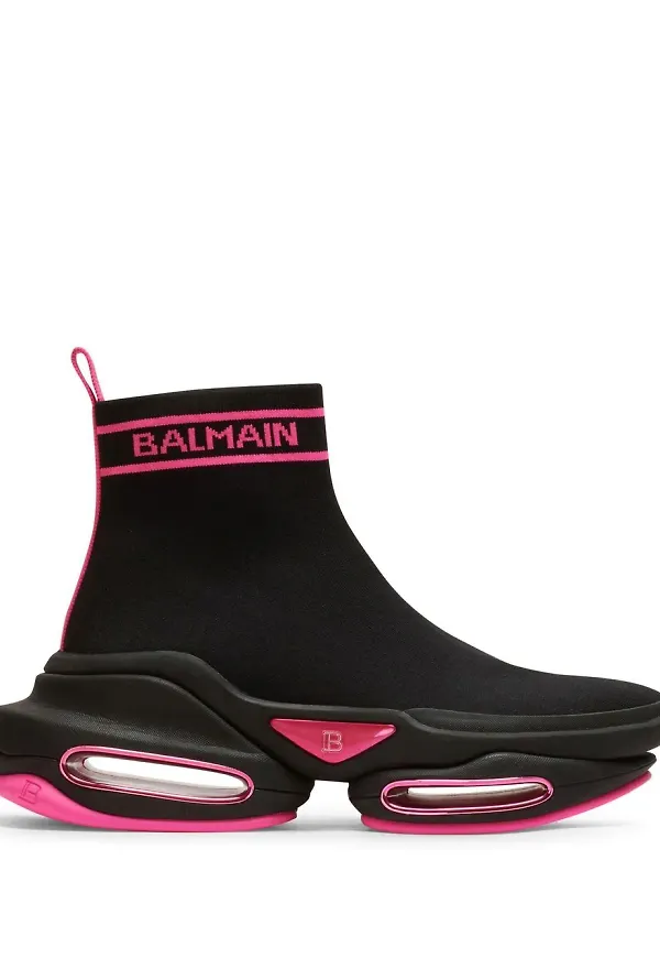 Balmain B-Bold höga sneakers - Svart