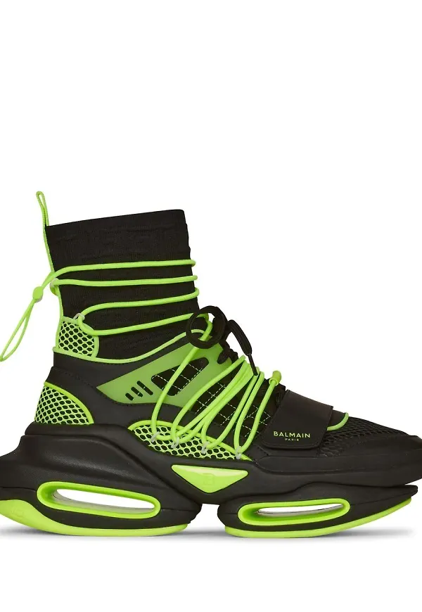 Balmain B-Bold höga sneakers - Svart