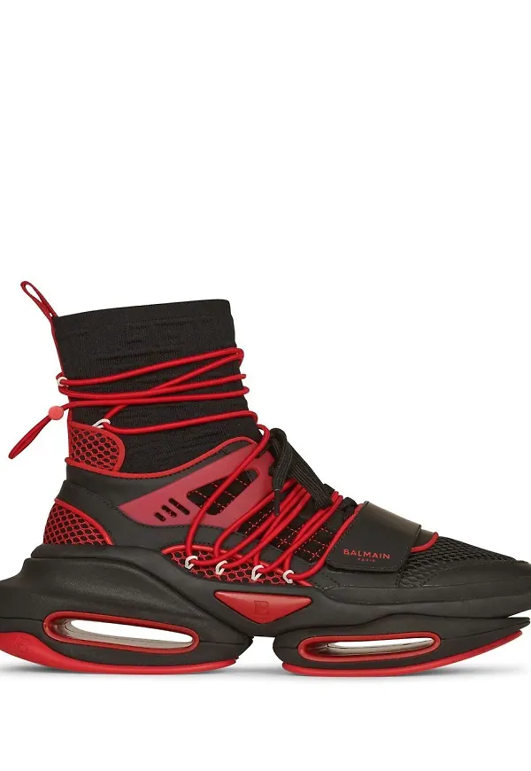 Balmain B-Bold höga sneakers - Svart