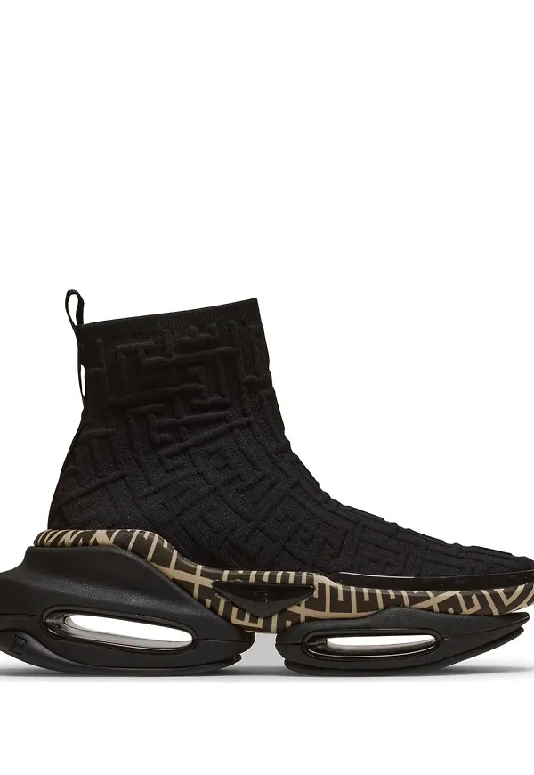 Balmain B-Bold höga sneakers - Svart