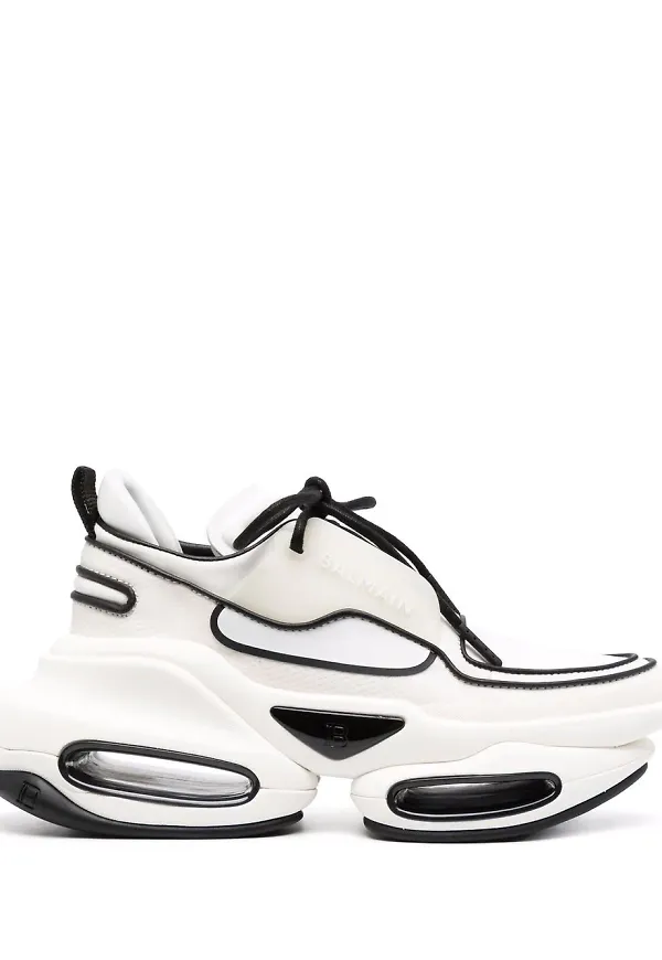 Balmain B-Bold höga sneakers - Vit