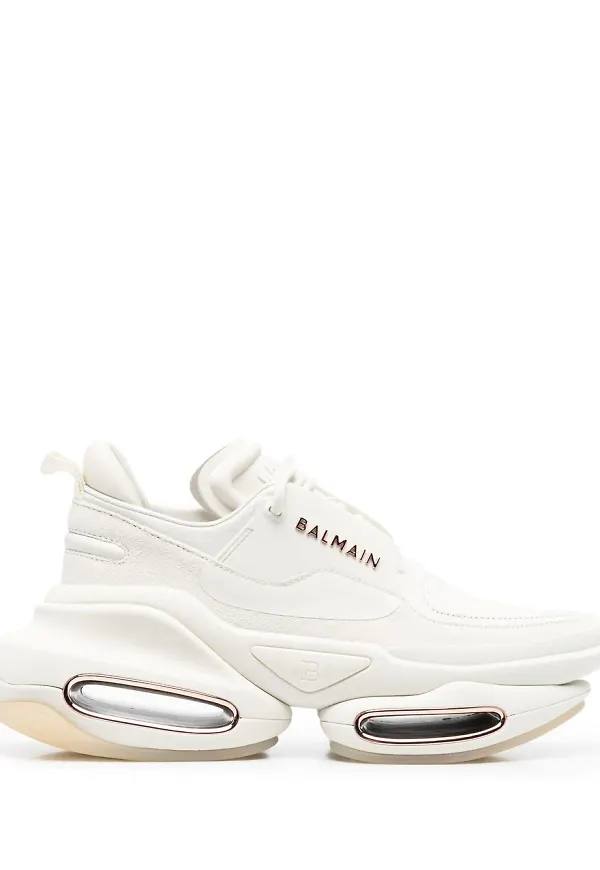 Balmain B-Bold låga sneakers - Vit