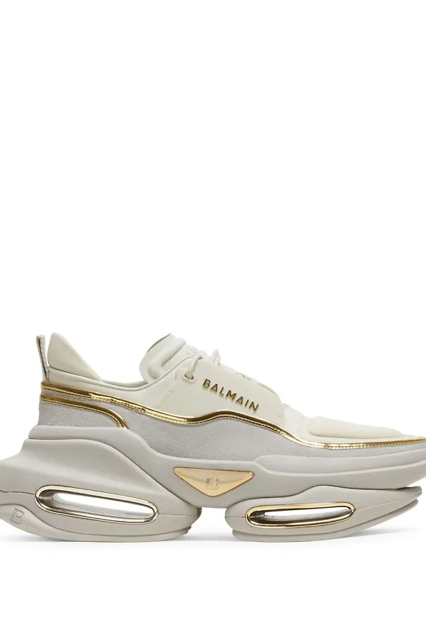 Balmain B-Bold låga sneakers - Vit