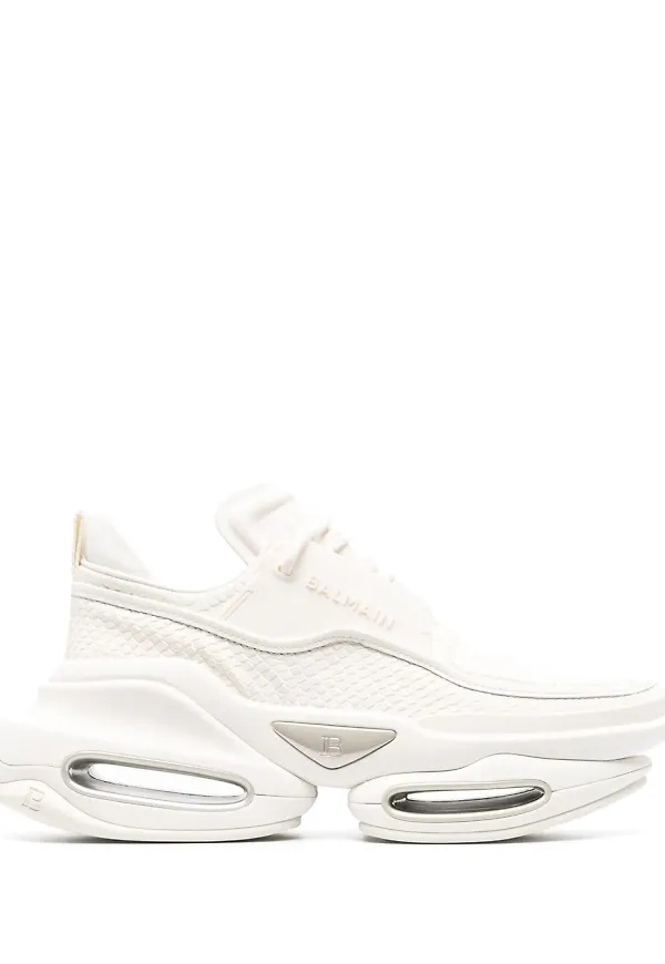 Balmain B-Bold platåsneakers - Vit