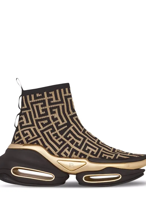 Balmain B-Bold slip on-sneakers - Svart