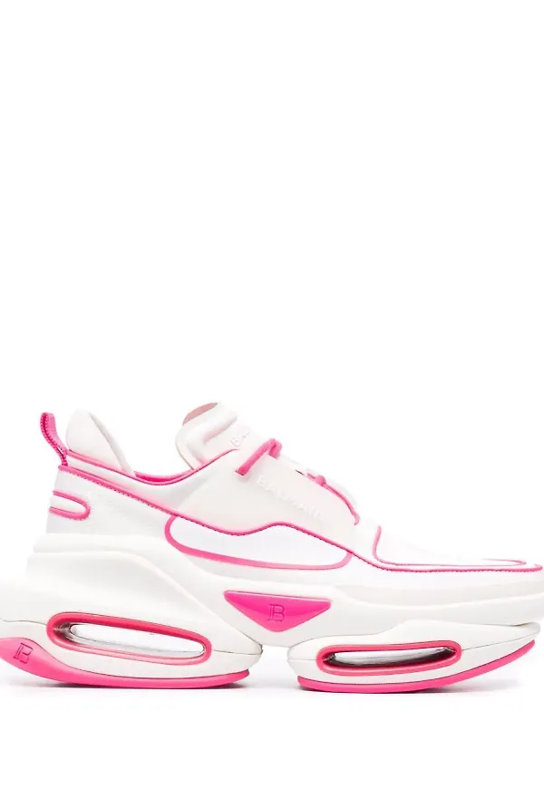 Balmain B-Bold sneakers med snörning - Vit