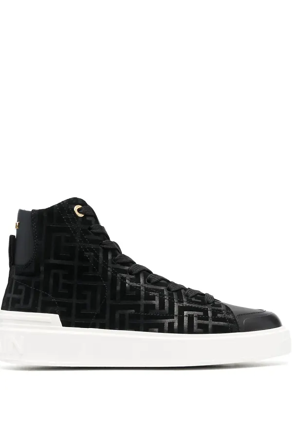 Balmain B-Court höga sneakers - Svart