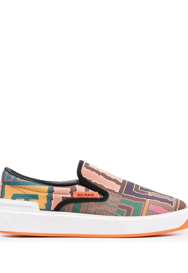 Balmain B-Court slip-onsneakers - Brun