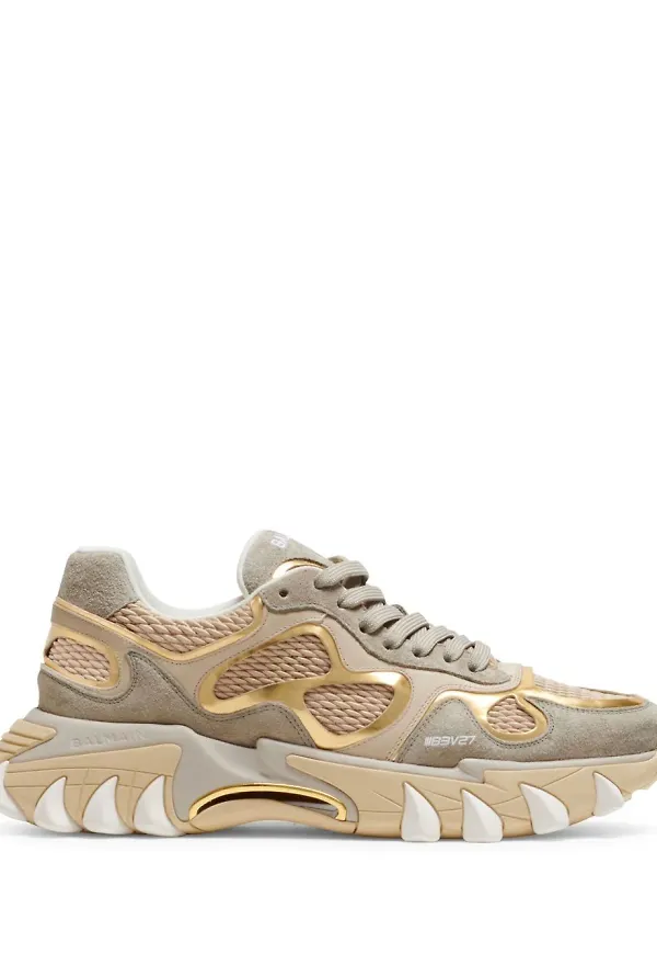 Balmain B-East sneakers med panel - Neutral