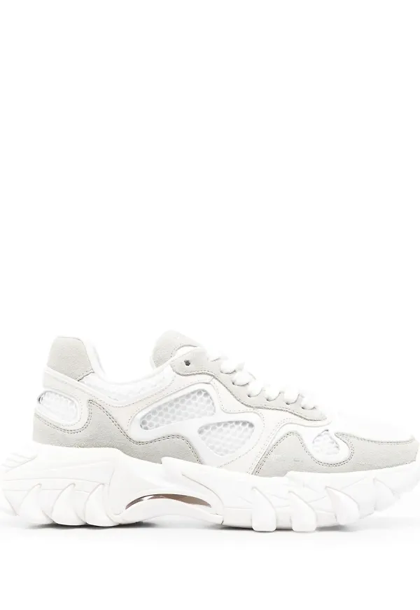 Balmain B-East sneakers med panel - Vit