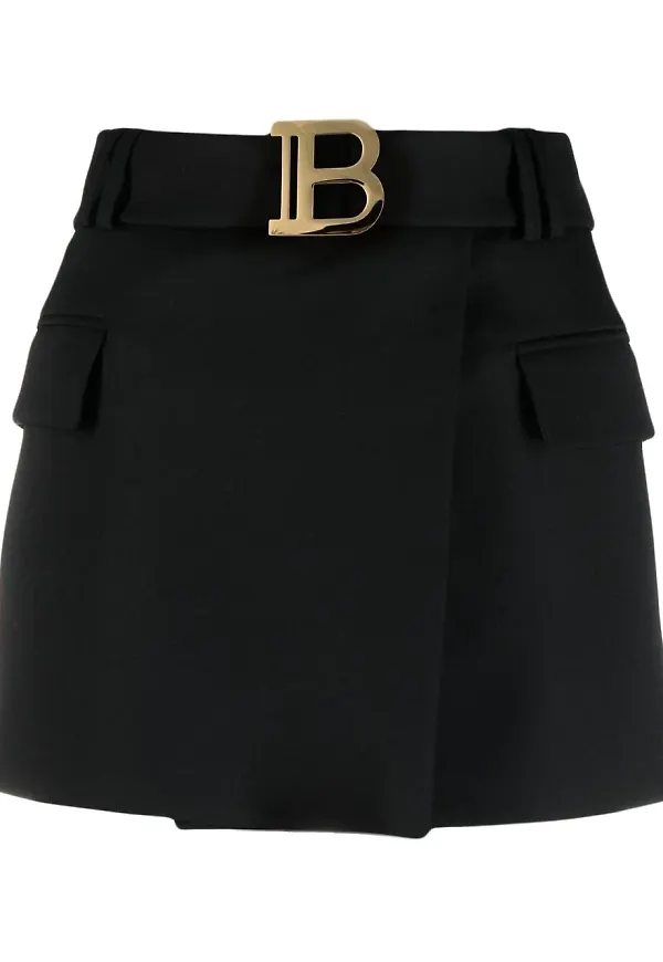 Balmain B-logo omlottkjol - Svart