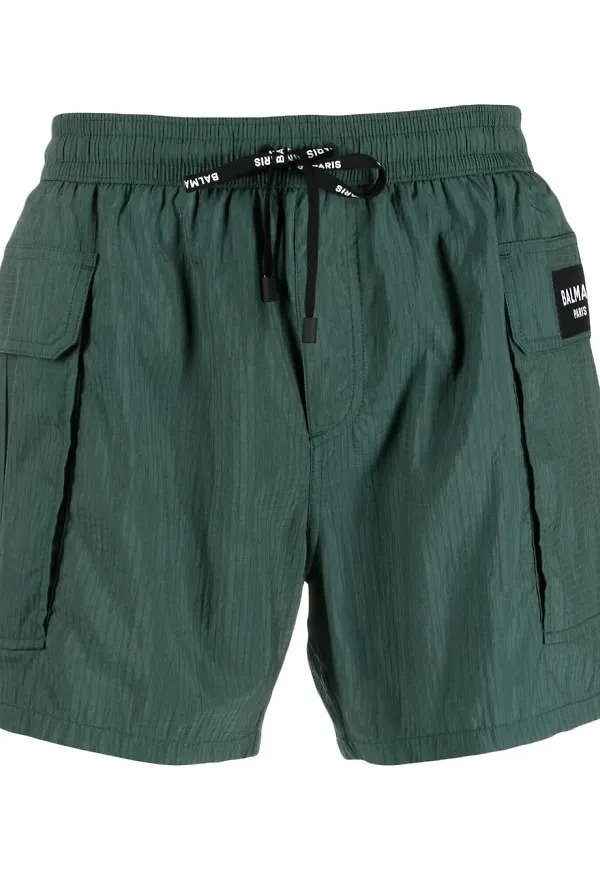 Balmain badbyxor med dragsko - Grön