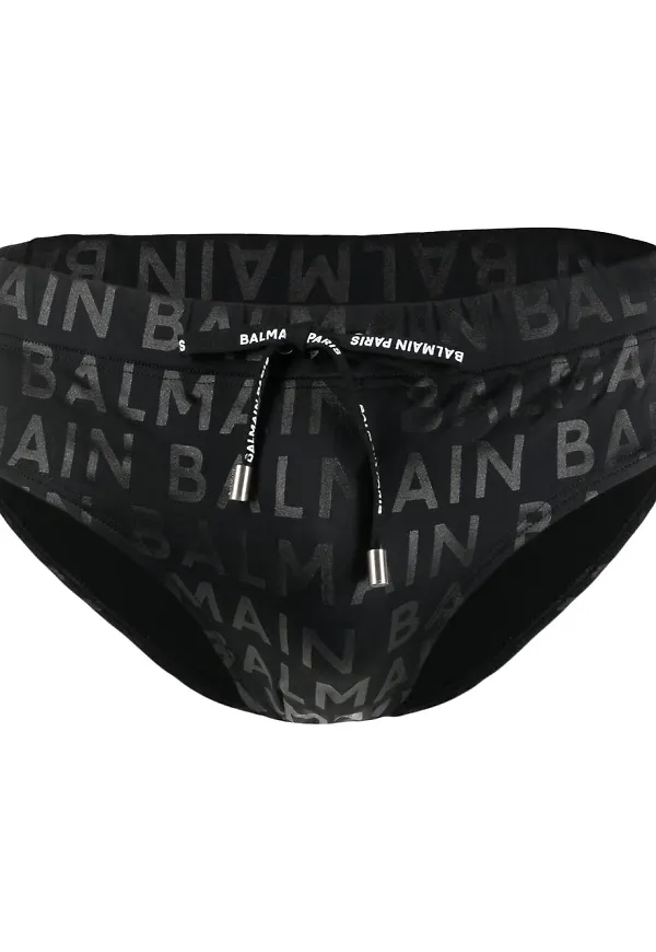 Balmain badbyxor med dragsko - Svart