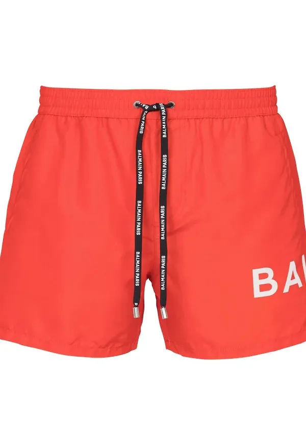 Balmain badbyxor med logotyp - Orange
