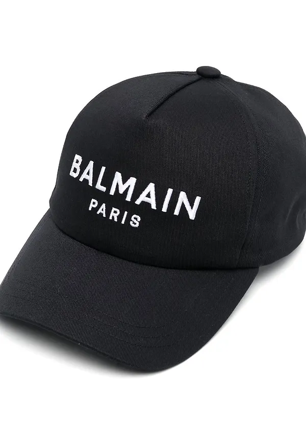 Balmain basebollkeps med broderad logotyp - Svart