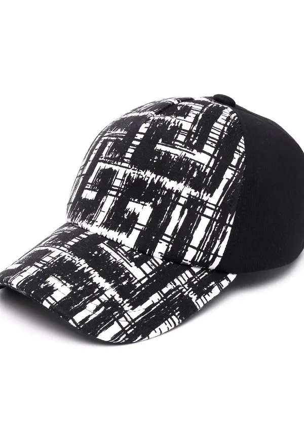 Balmain basebollkeps med monogram - Svart