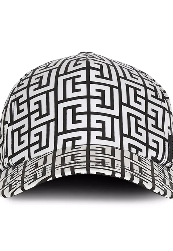 Balmain basebollkeps med monogram - Vit