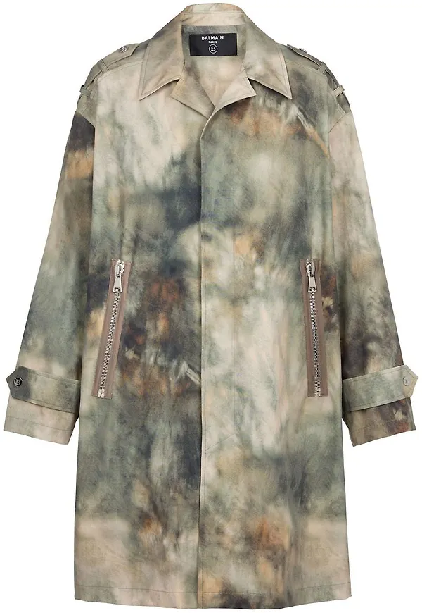 Balmain batikmönstrad jacka - Neutral