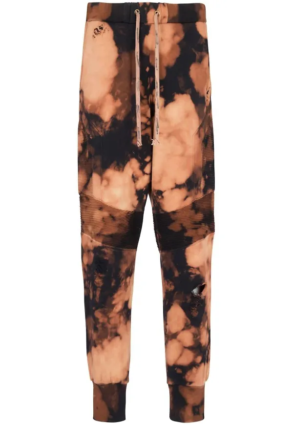 Balmain batikmönstrade trackpants - Brun