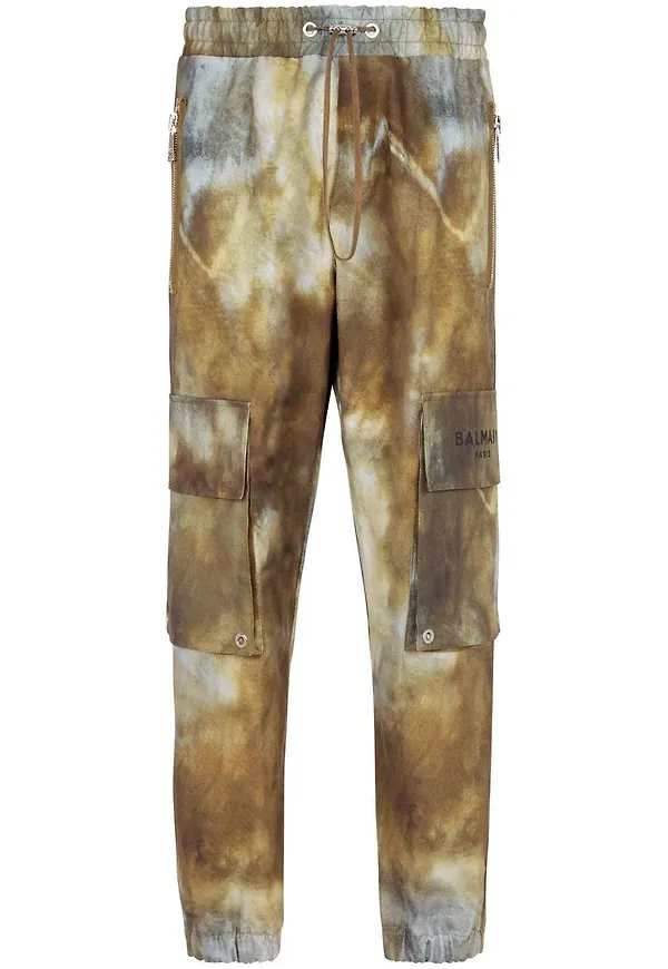 Balmain batikmönstrade trackpants - Gul