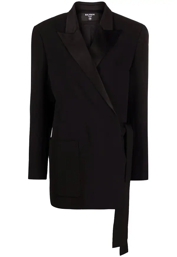Balmain blazer i omlottmodell - Svart