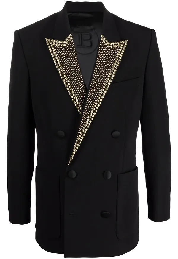 Balmain blazer med brodyr - Svart