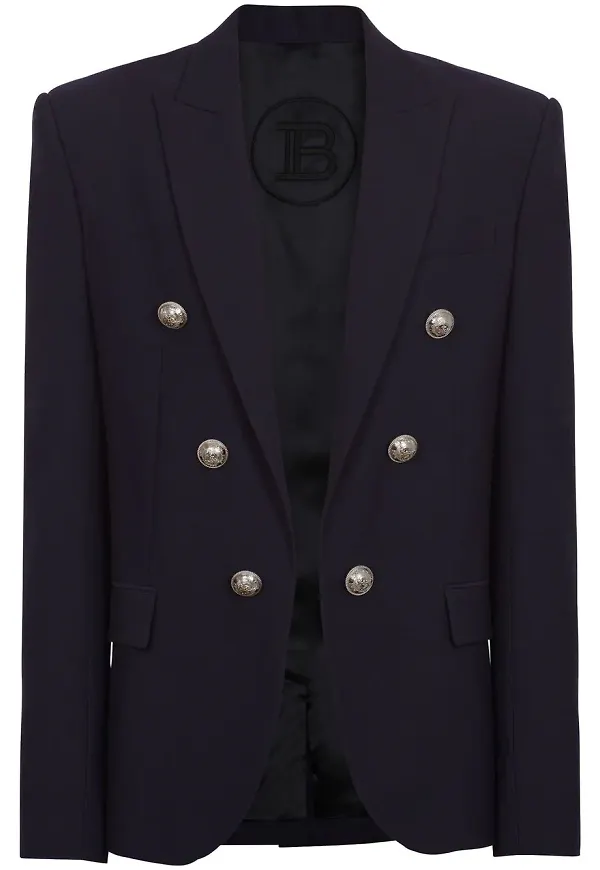 Balmain blazer med knappar - Blå