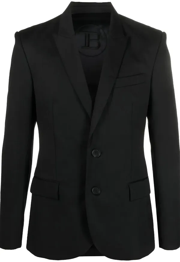 Balmain blazer med spetsiga slag - Svart