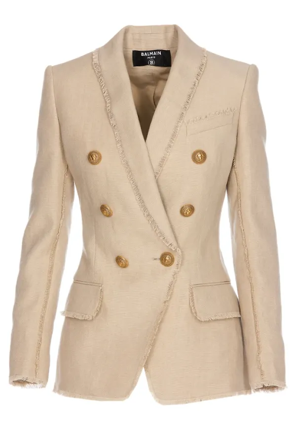 Balmain Blazers Beige, Dam