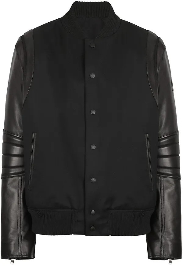 Balmain bomberjacka med panel - Svart