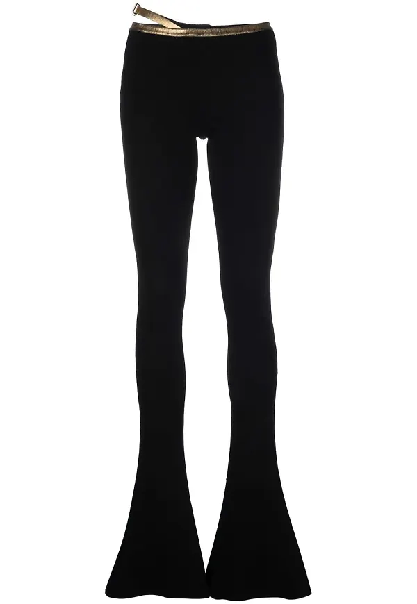 Balmain bootcut-byxor med kontrastkant - Svart
