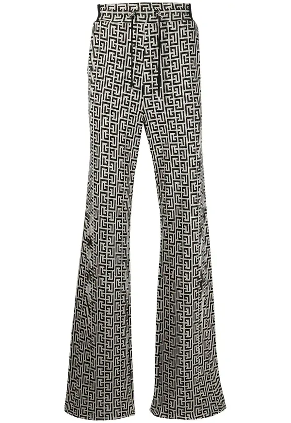 Balmain byxor med monogram - Neutral
