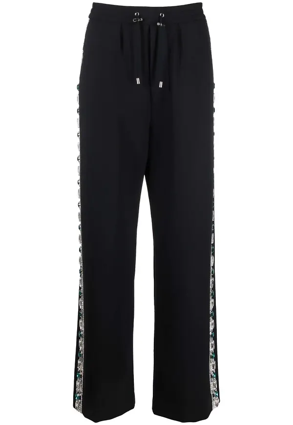 Balmain byxor med sidodetalj - Svart