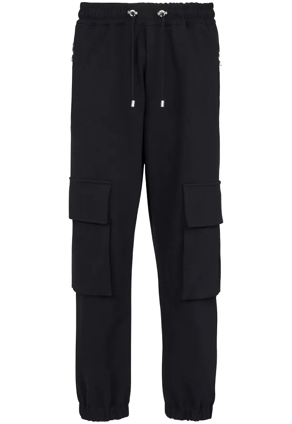 Balmain cargobyxor med dragsko - Svart