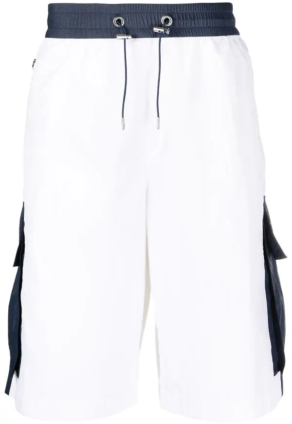 Balmain cargoshorts med färgblock - Vit