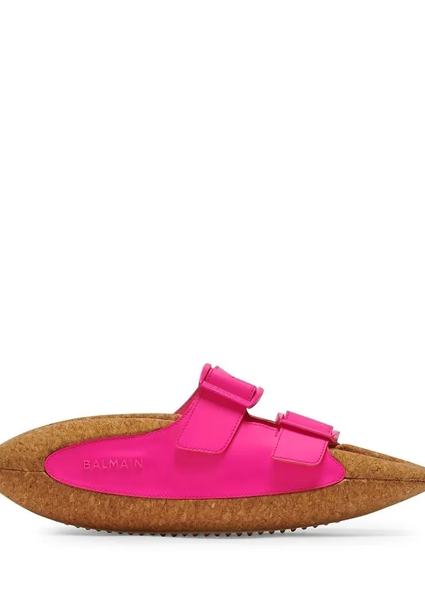Balmain chunky-sole buckled slides - Rosa
