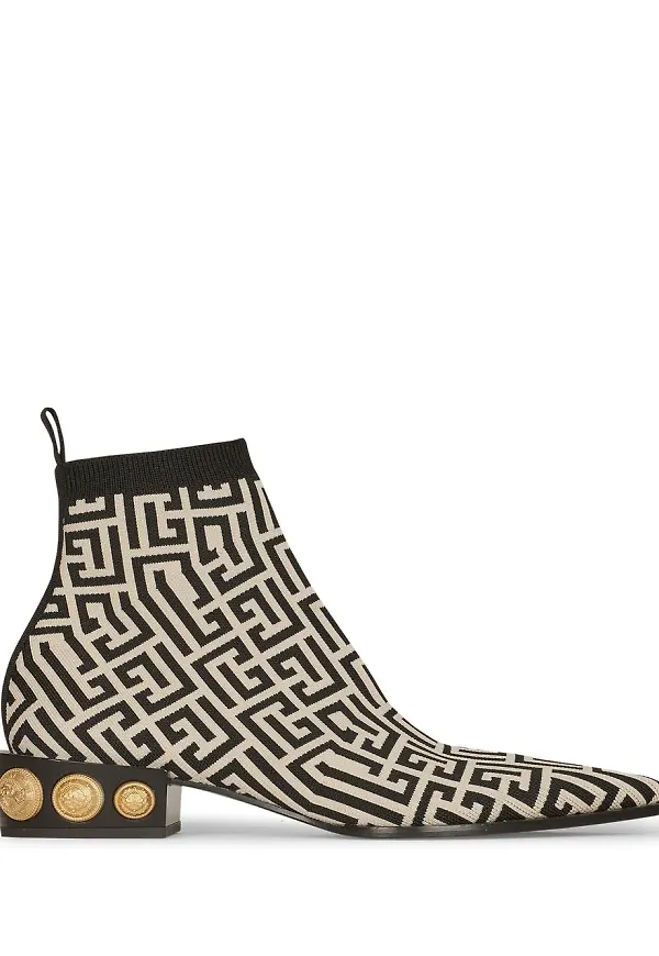 Balmain Coin stickade stövletter - Svart